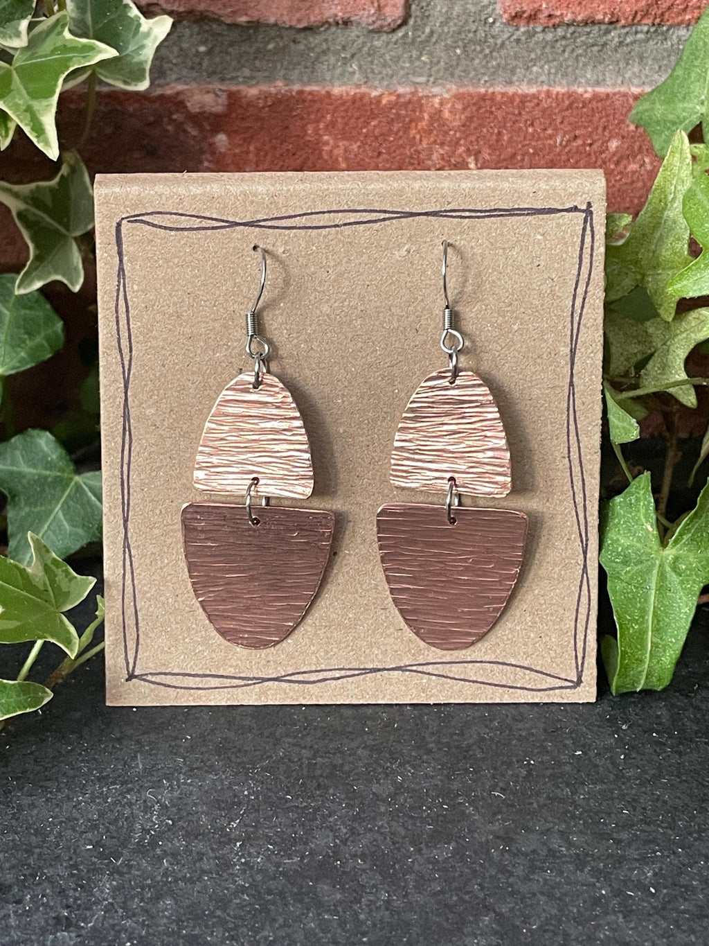 Copper earrings #172