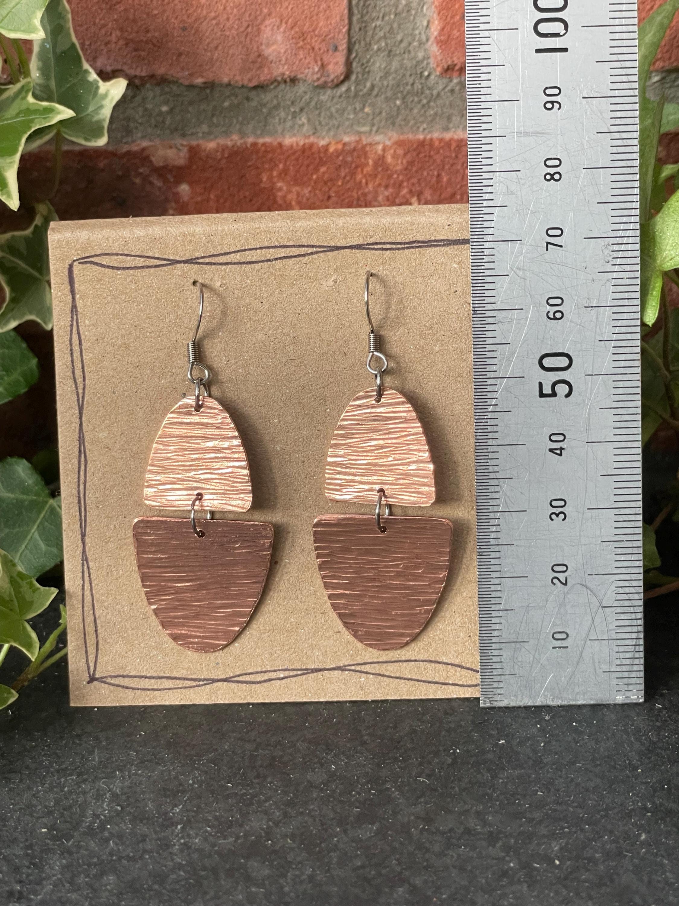 Copper earrings #172