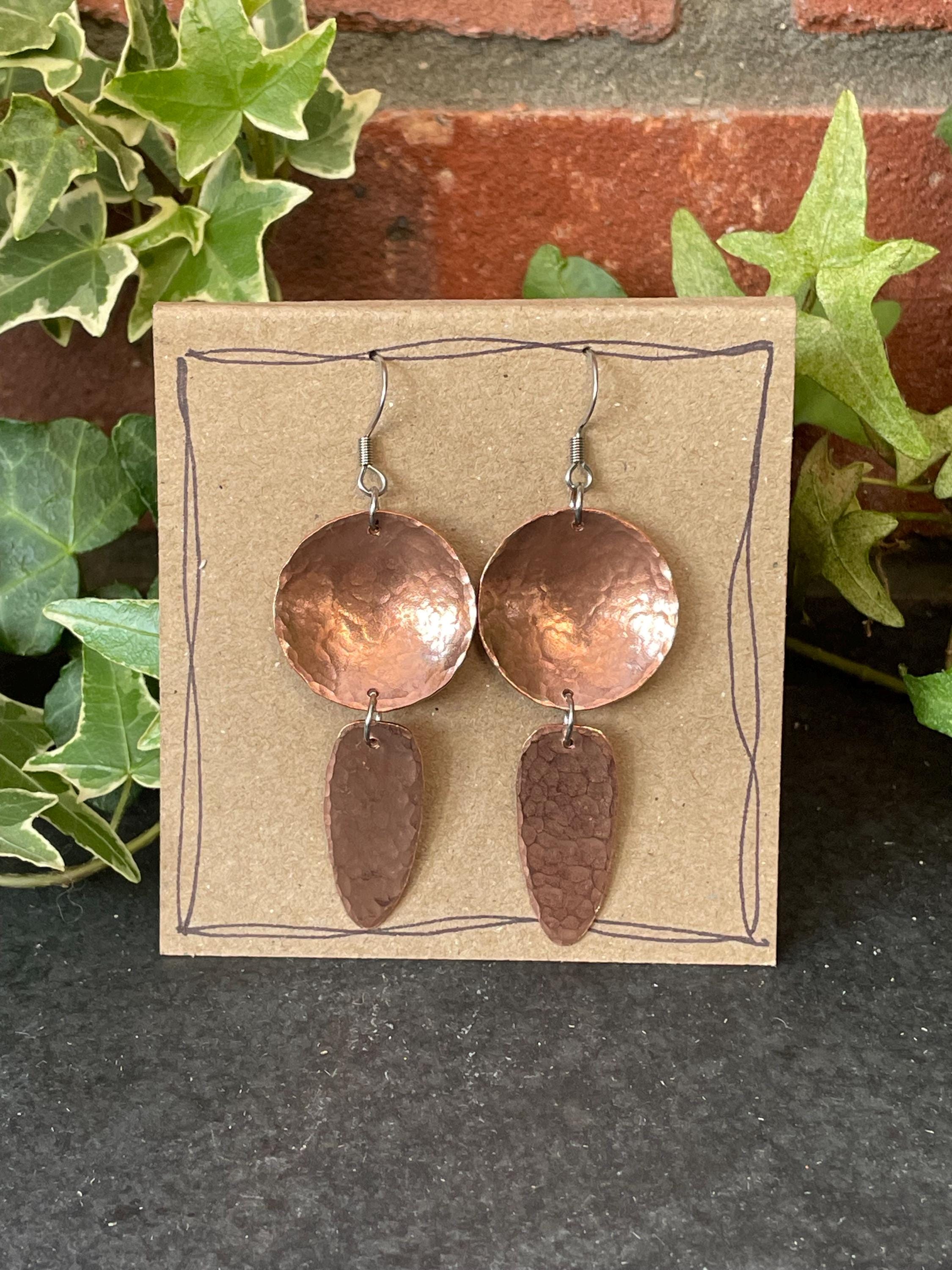Copper earrings #31