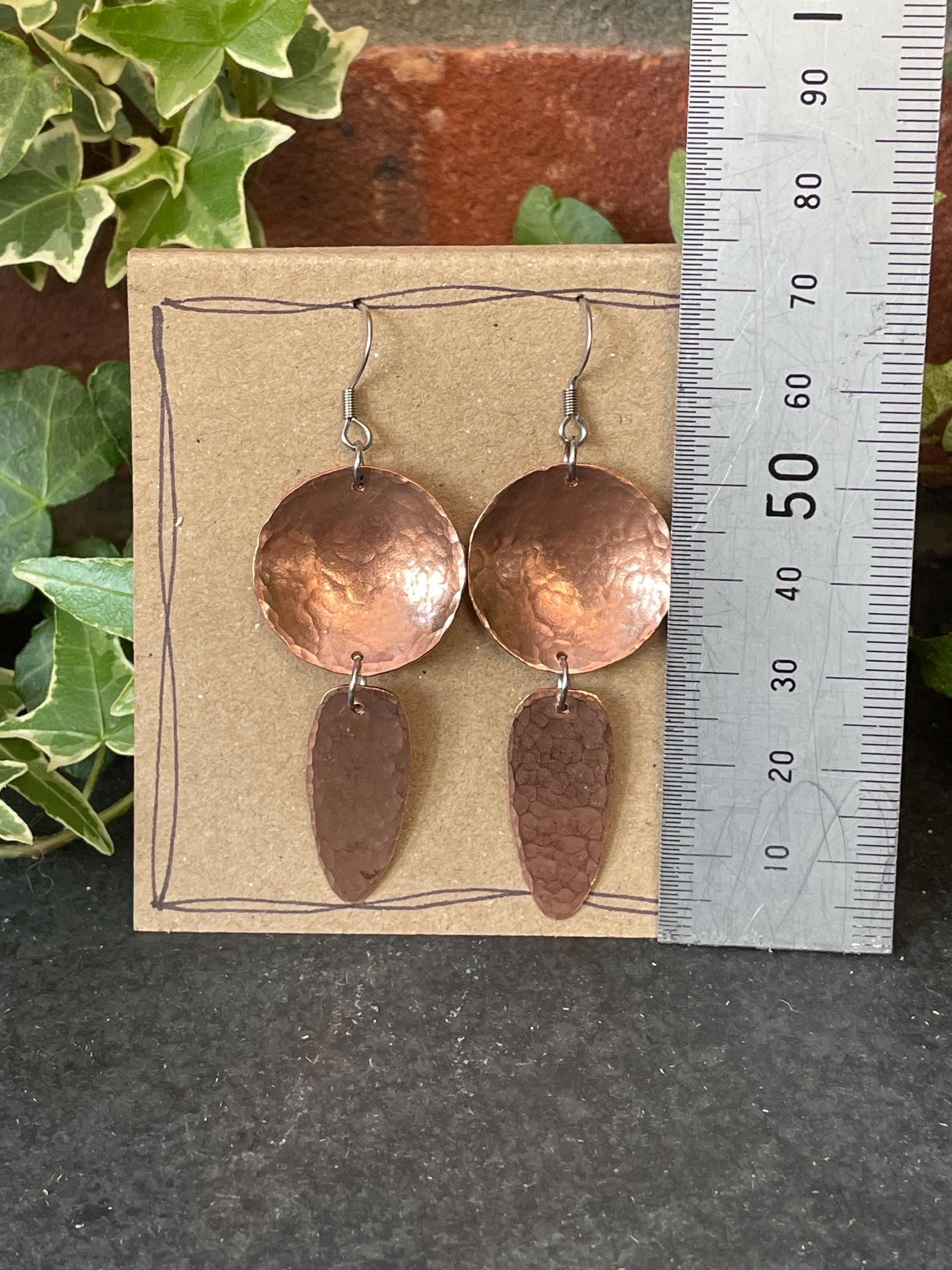 Copper earrings #31