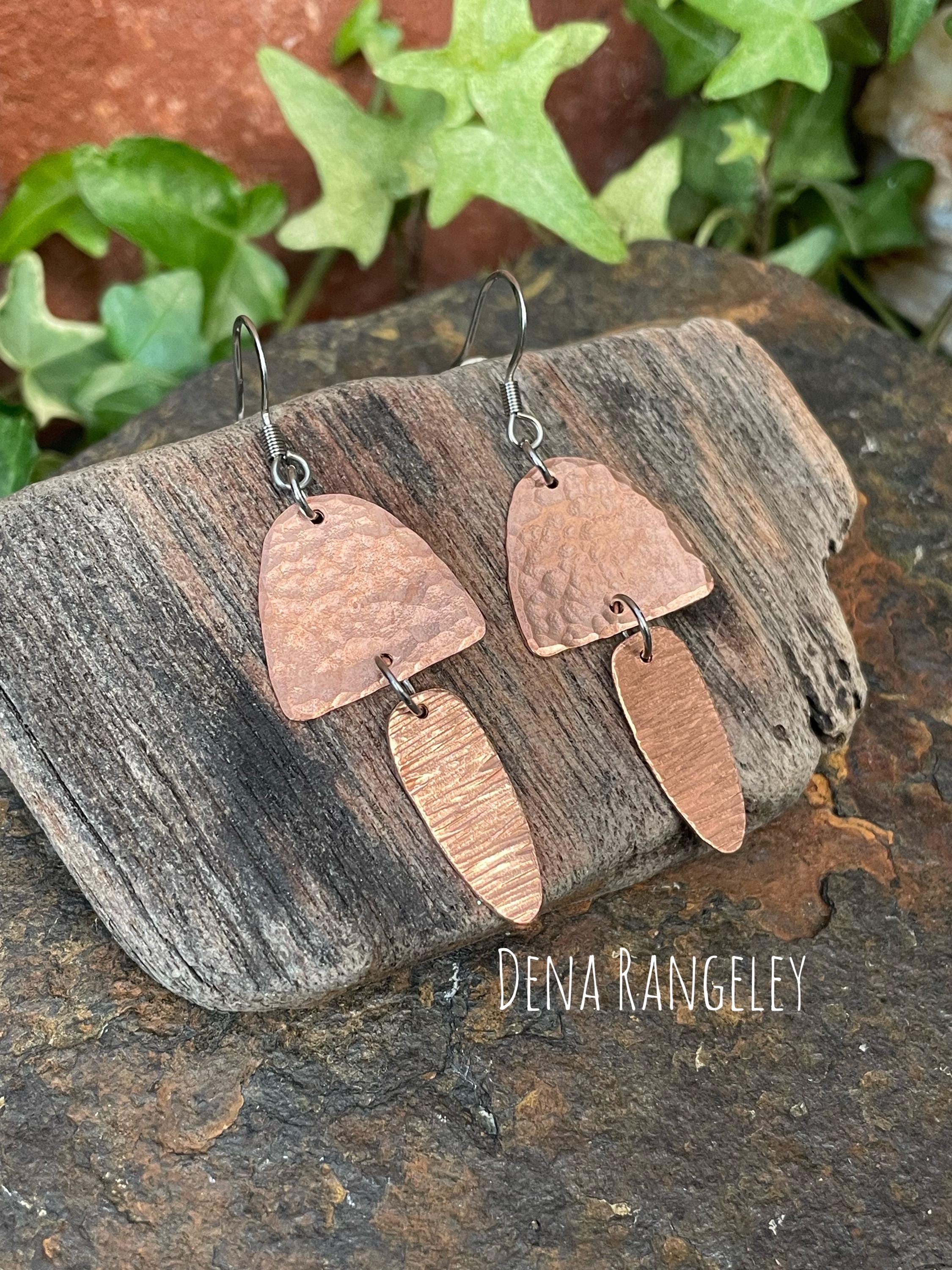 Copper earrings #49