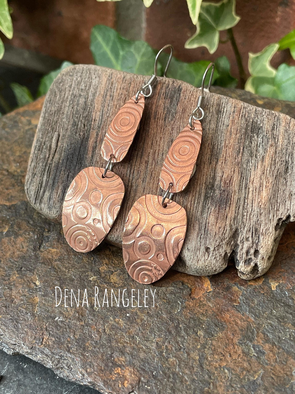 Copper earrings #21