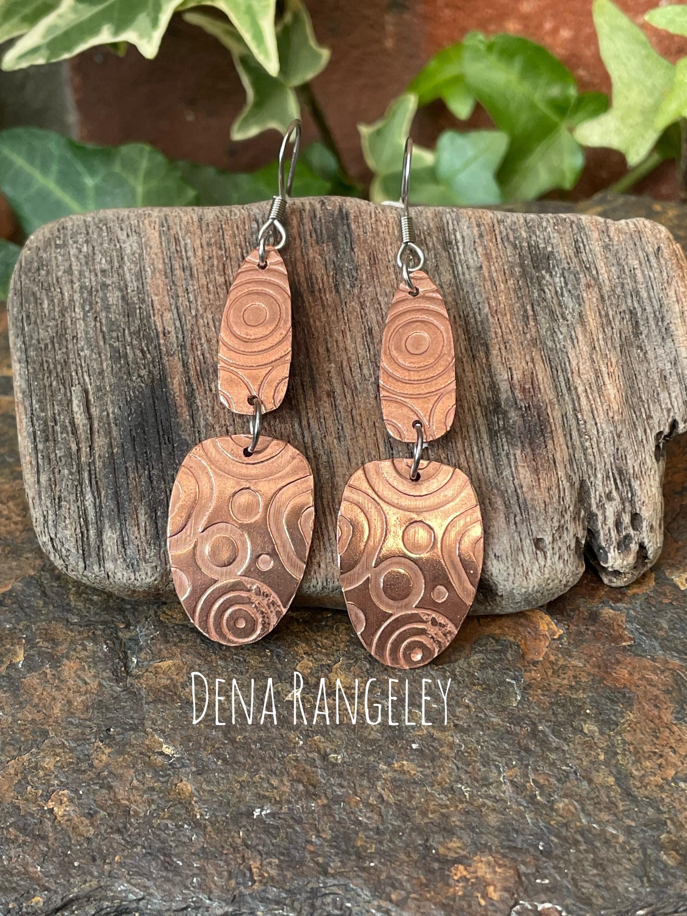 Copper earrings #21
