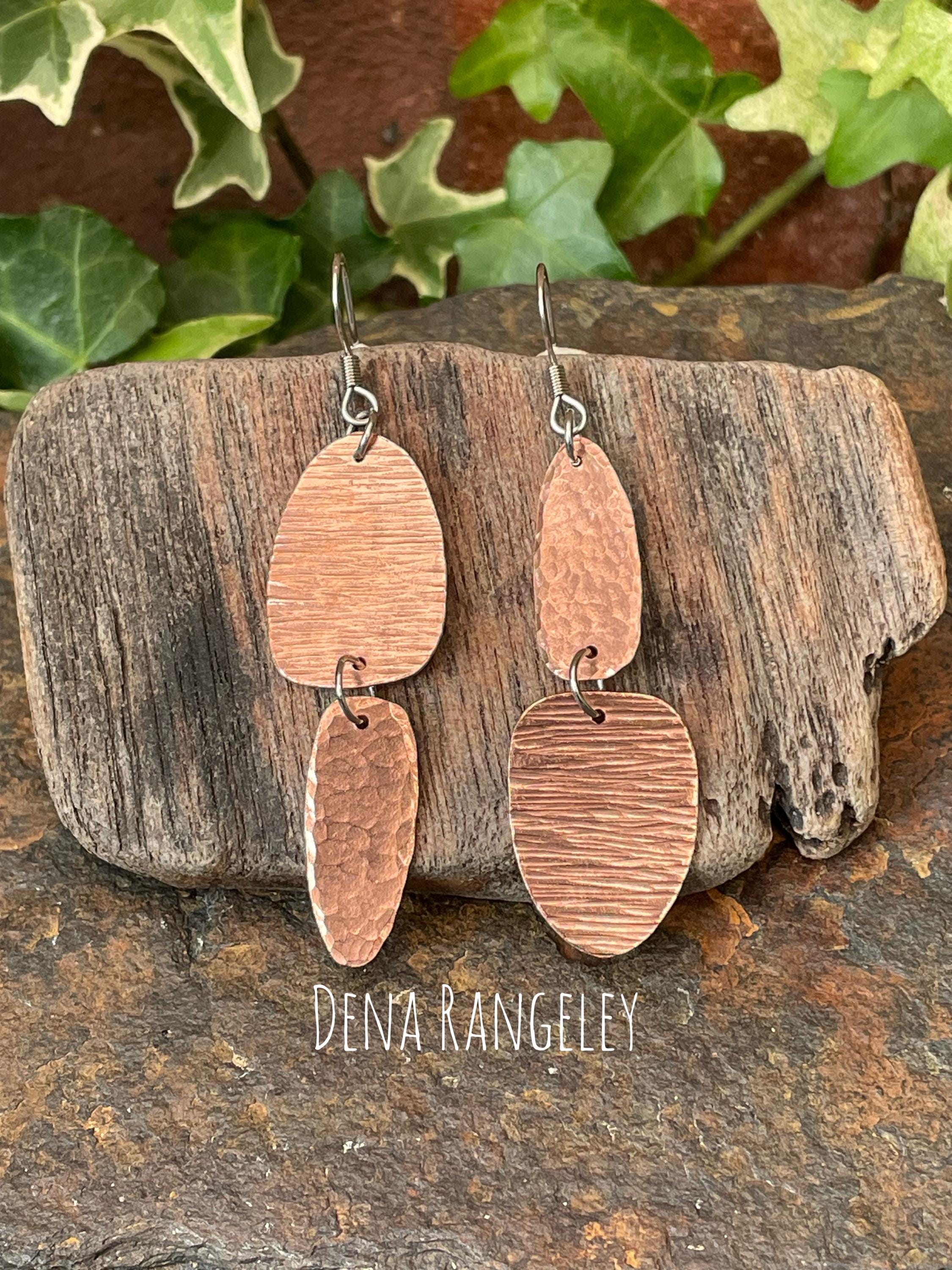 Copper earrings #9