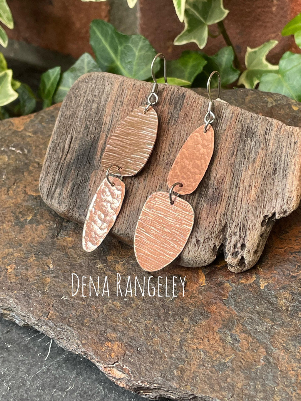 Copper earrings #9