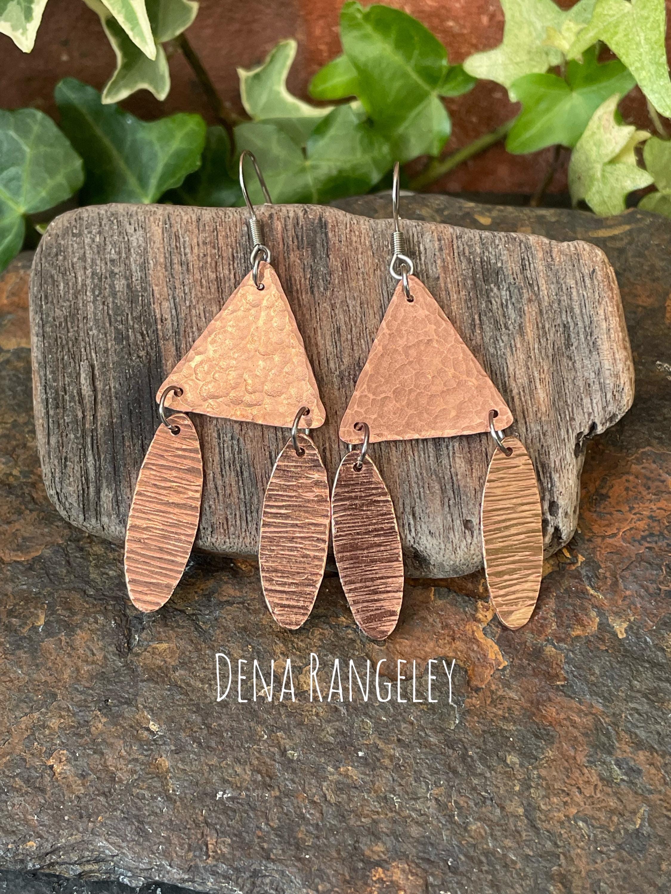 Copper earrings #159