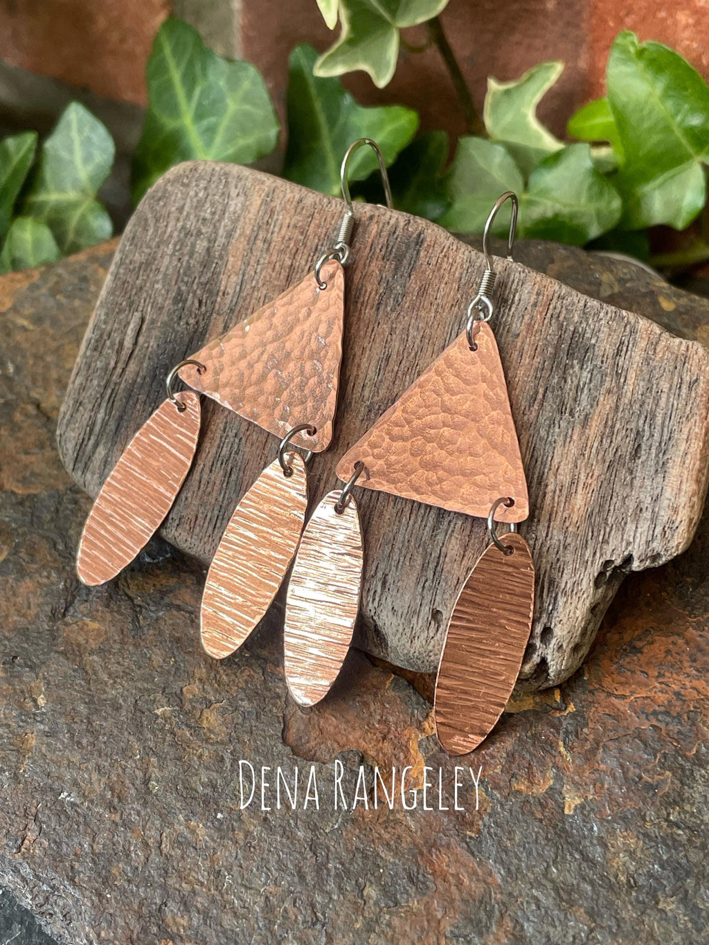 Copper earrings #159