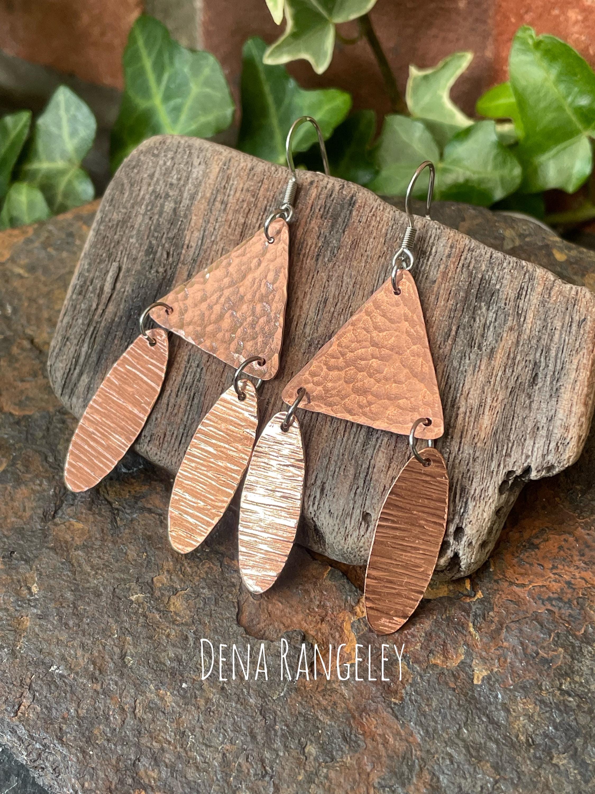 Copper earrings #159