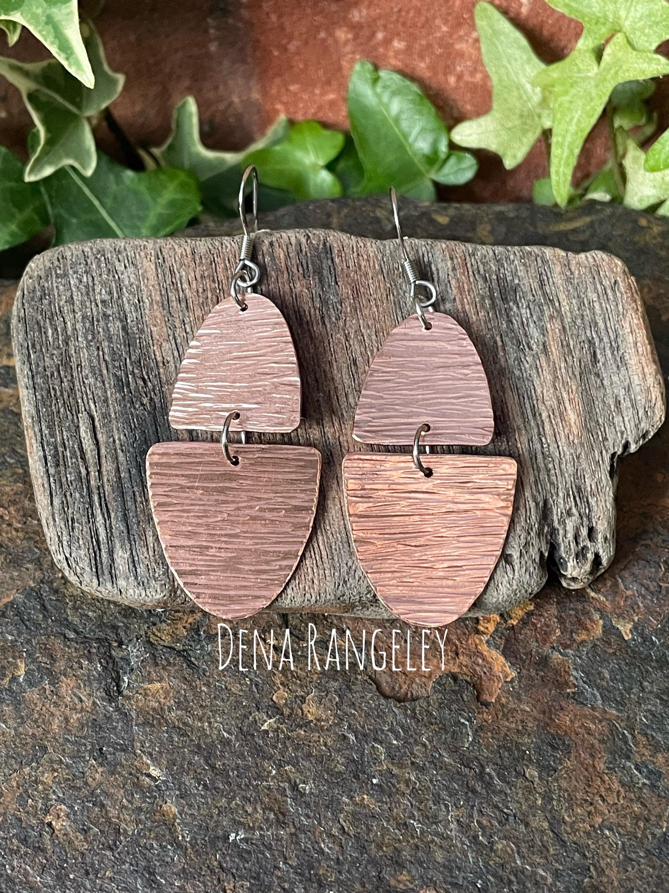 Copper earrings #172