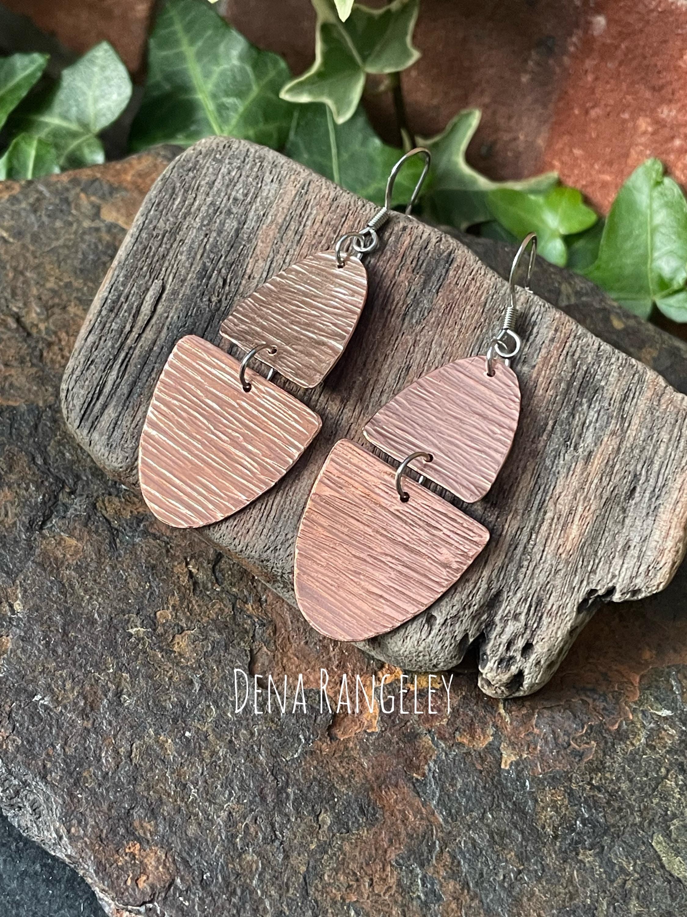 Copper earrings #172