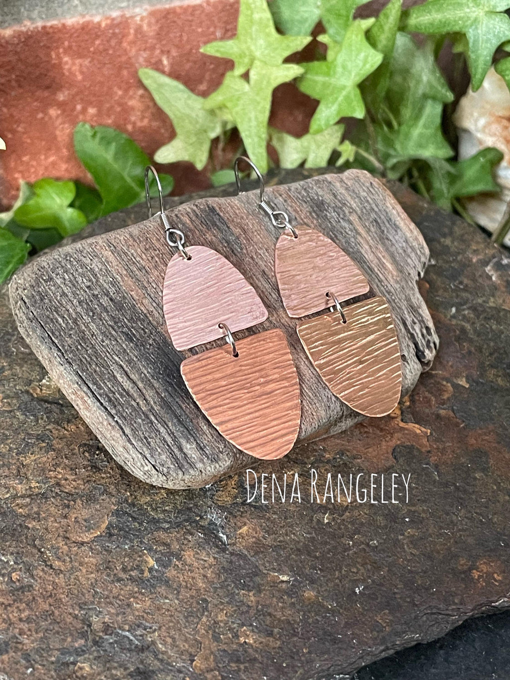 Copper earrings #172