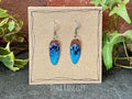 Blue copper earrings. Copper earrings. #112