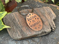 Believe in yourself, inspirational keyring, hand stamped keyring, copper keyring