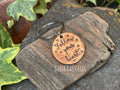 Follow your heart, inspirational keyring, hand stamped keyring, copper keyring