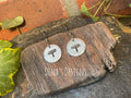 Cute dragonfly earrings, hand stamped earrings. Stainless steel earrings #195