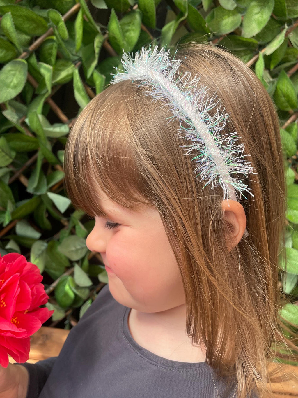 Tinsel hairbands. Tinsel headbands. Sparkle headbands.