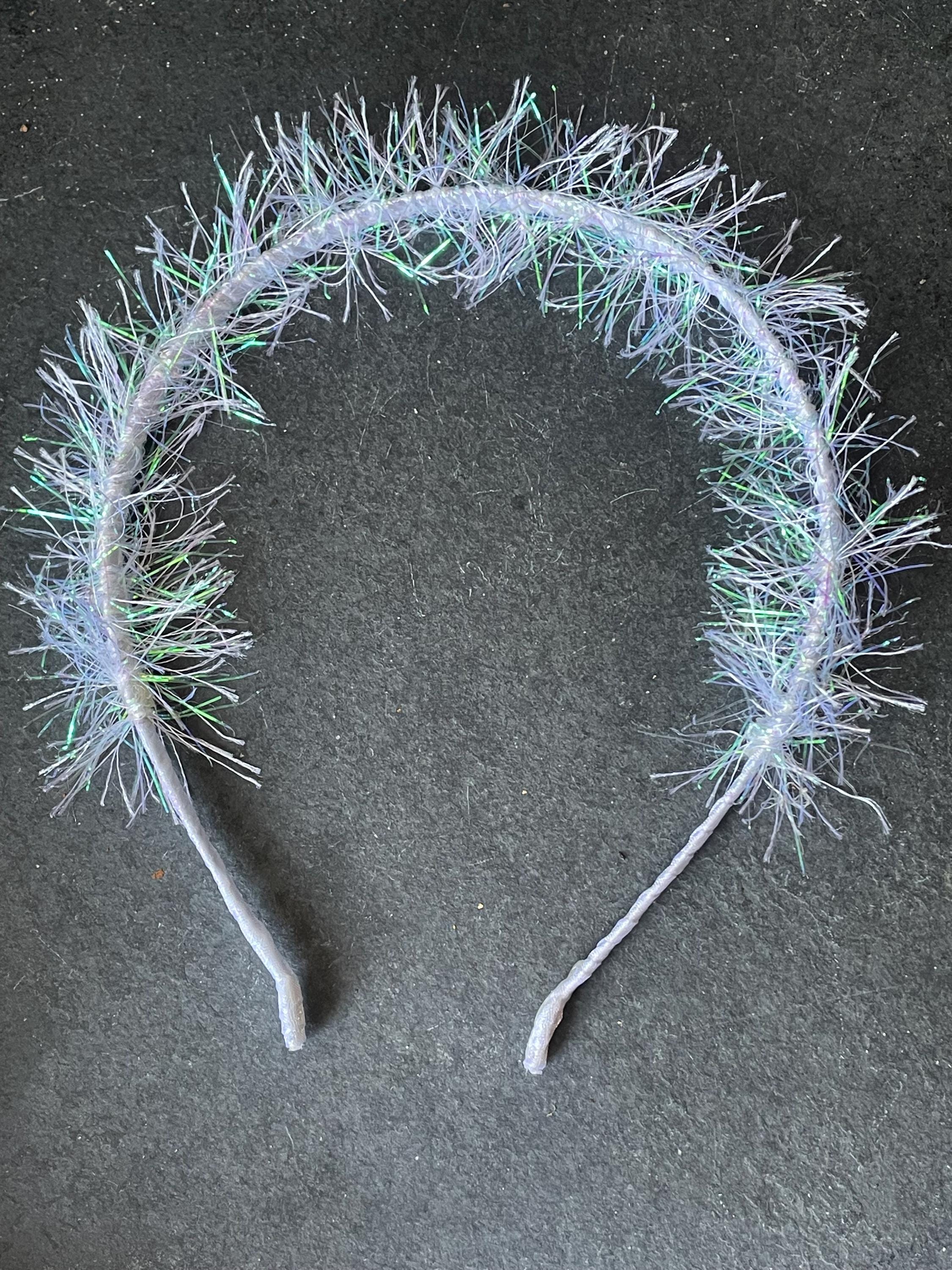 Tinsel hairbands. Tinsel headbands. Sparkle headbands.